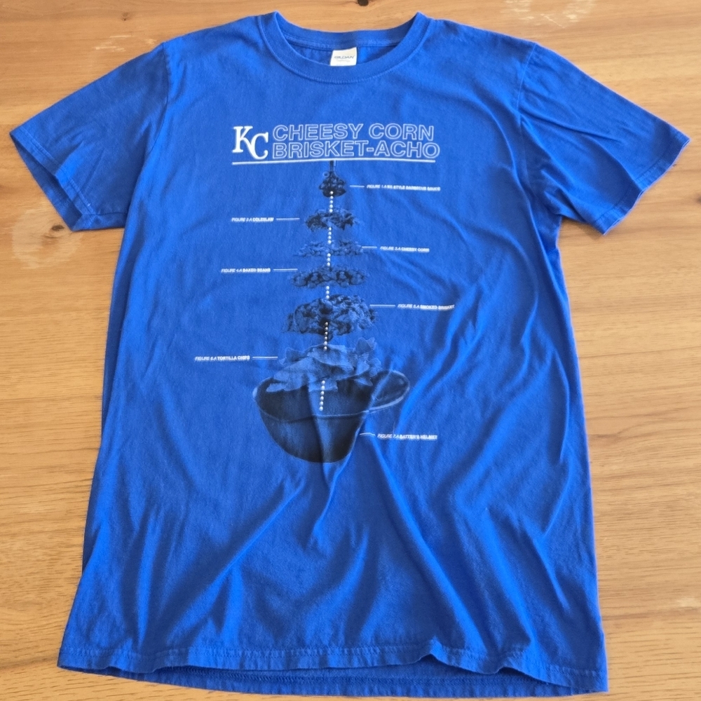 KC Royals Blue Graphic T Shirt Gildan | Size M | Softstyle Short Sleeve Tee